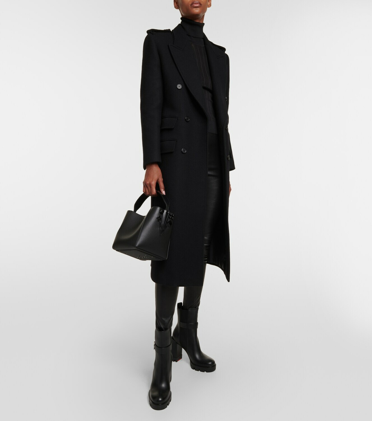【Christian Louboutin】 Cabachic Mini leather bucket bag Christian Louboutin Cabachic Mini leather bucket bag