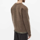 Sacai Men's Mohair Crew Knit in Light Brown