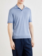 Altea - Pierre Lyocell and Cotton-Blend Polo Shirt - Blue
