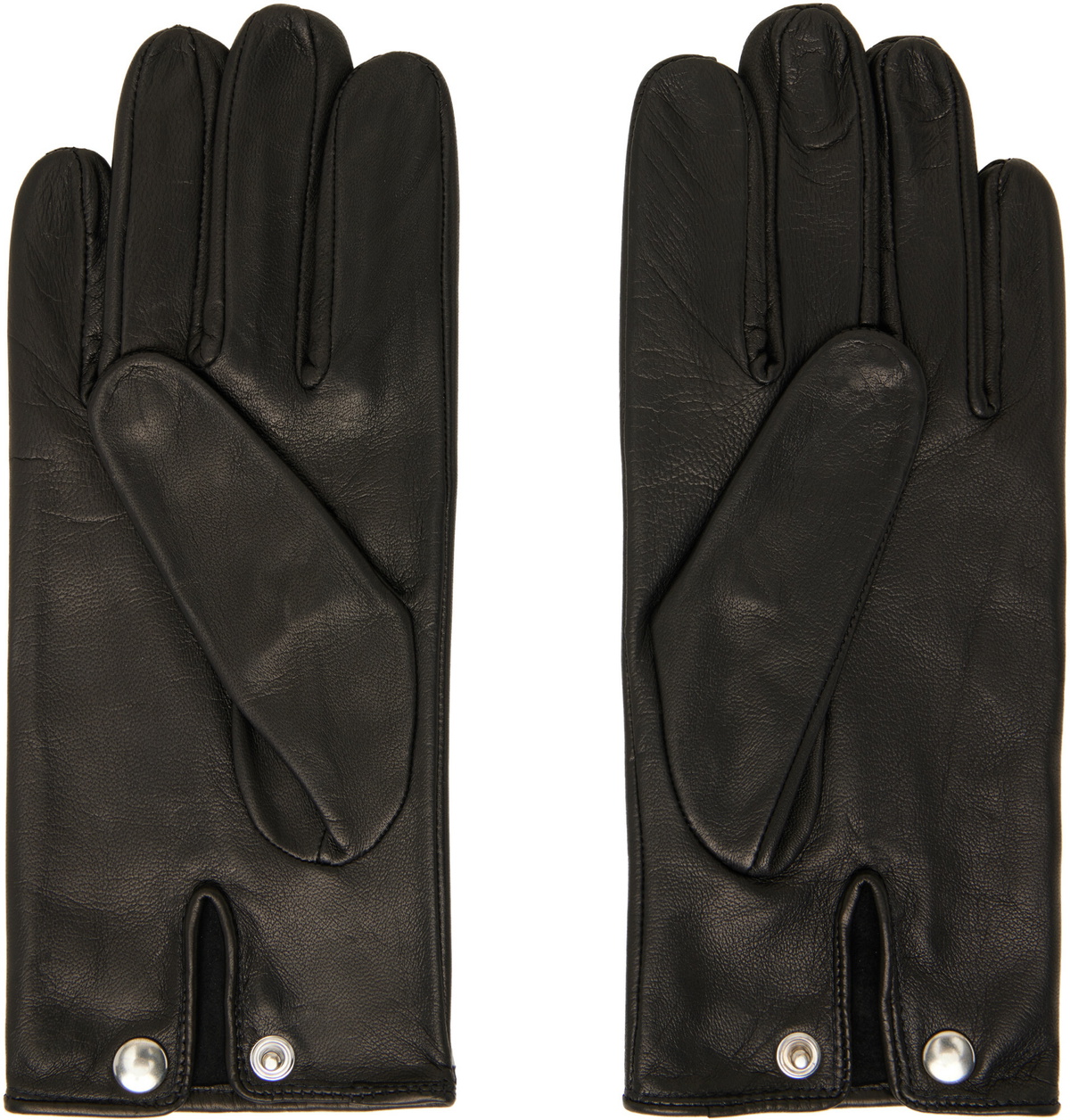 Ernest W. Baker Black Leather Gloves