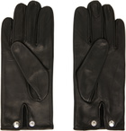 Ernest W. Baker Black Leather Gloves