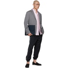 Thom Browne Grey Unconstructed Engineered Stripe Blazer