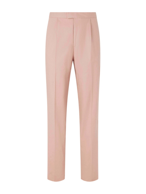 Photo: Favourbrook - Cooper Straight-Leg Linen Trousers - Pink