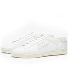 Saint Laurent Men's SL Sign Logo Sneakers in White