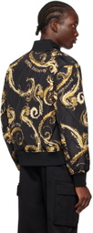 Versace Jeans Couture Black Chromo Couture Reversible Bomber Jacket