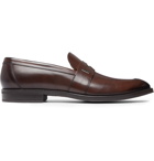 Hugo Boss - Coventry Burnished-Leather Penny Loafers - Brown