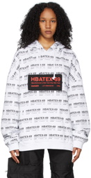 Hood by Air White All Over Print Hoodie