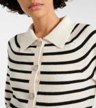 Veronica Beard Cheshire striped cashmere cardigan