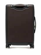 Ferragamo Brown Gancini Embossed Leather Suitcase