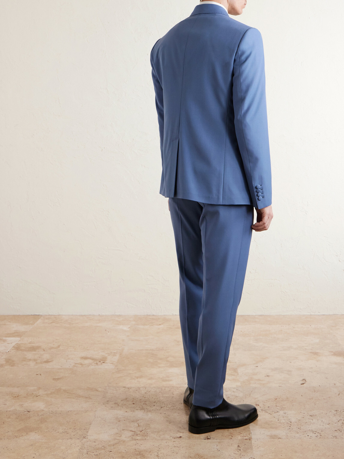 Dolce&Gabbana - Double-Breasted Wool Blazer - Blue
