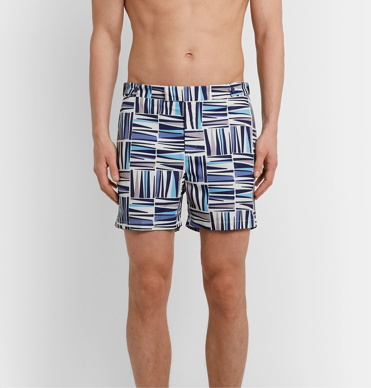 Frescobol Carioca - Palm Slim-Fit Mid-Length Printed Swim Shorts - Blue  Frescobol Carioca