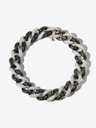 SHAY 18K Black And White Gold Curb Link Diamond Bracelet