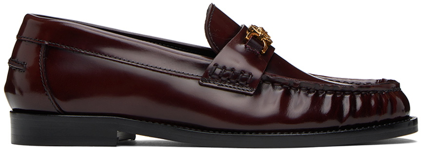 Versace Burgundy Medusa 95 Loafers