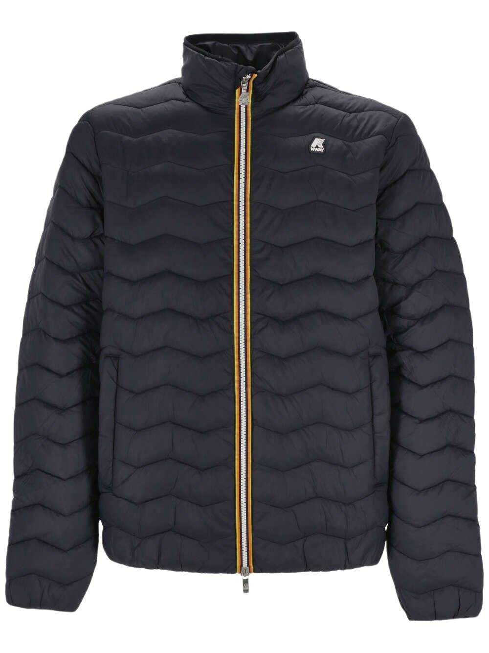 K-Way Men's Le Vrai 3.0 Claude Packable Zip Jacket in Blue