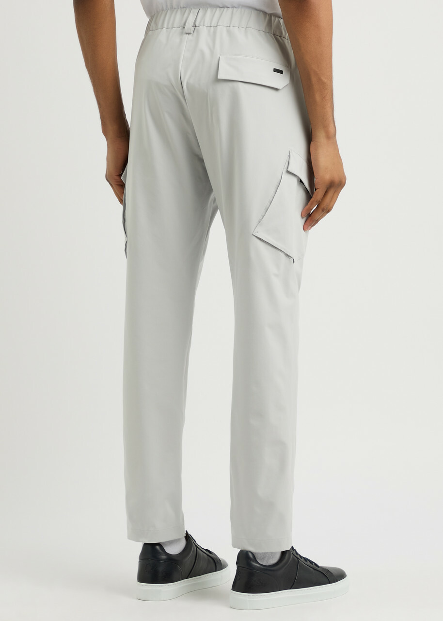 Herno Shell Cargo Trousers Light Grey