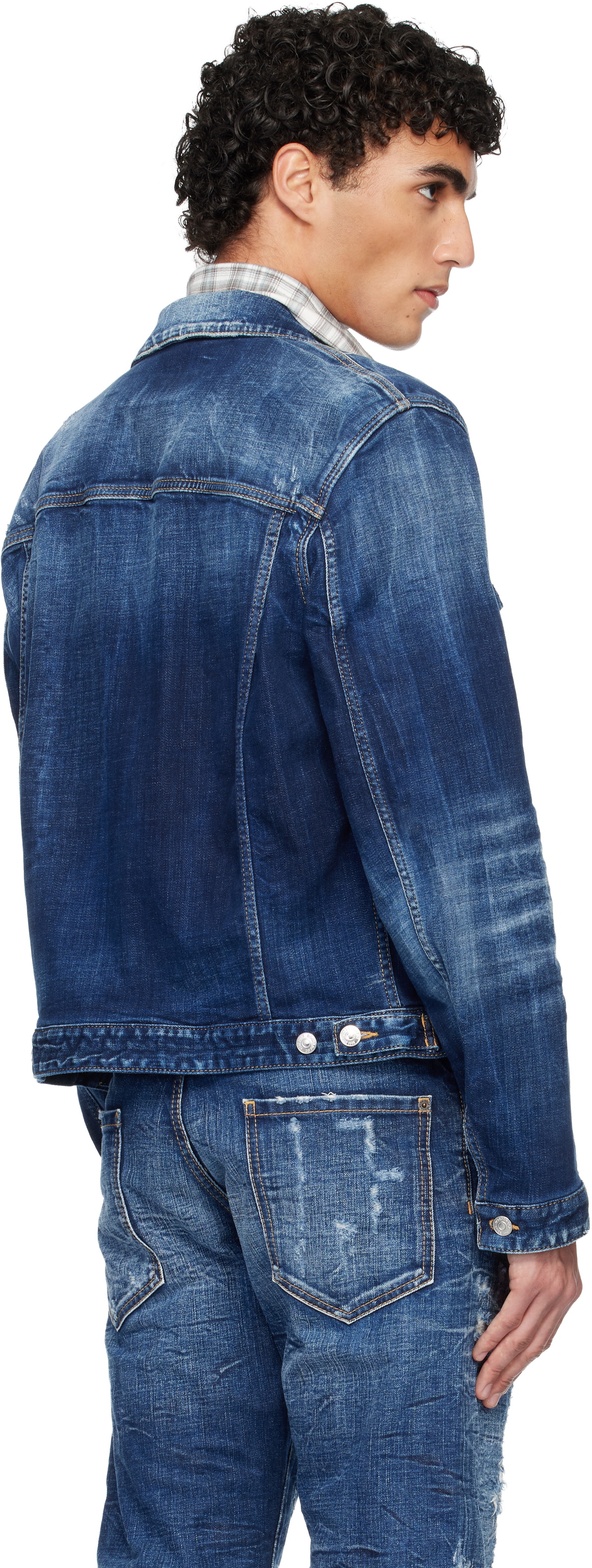 Dsquared2 Navy Double Front Denim Jacket
