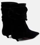 Amina Muaddi Jamie 25 suede ankle boots