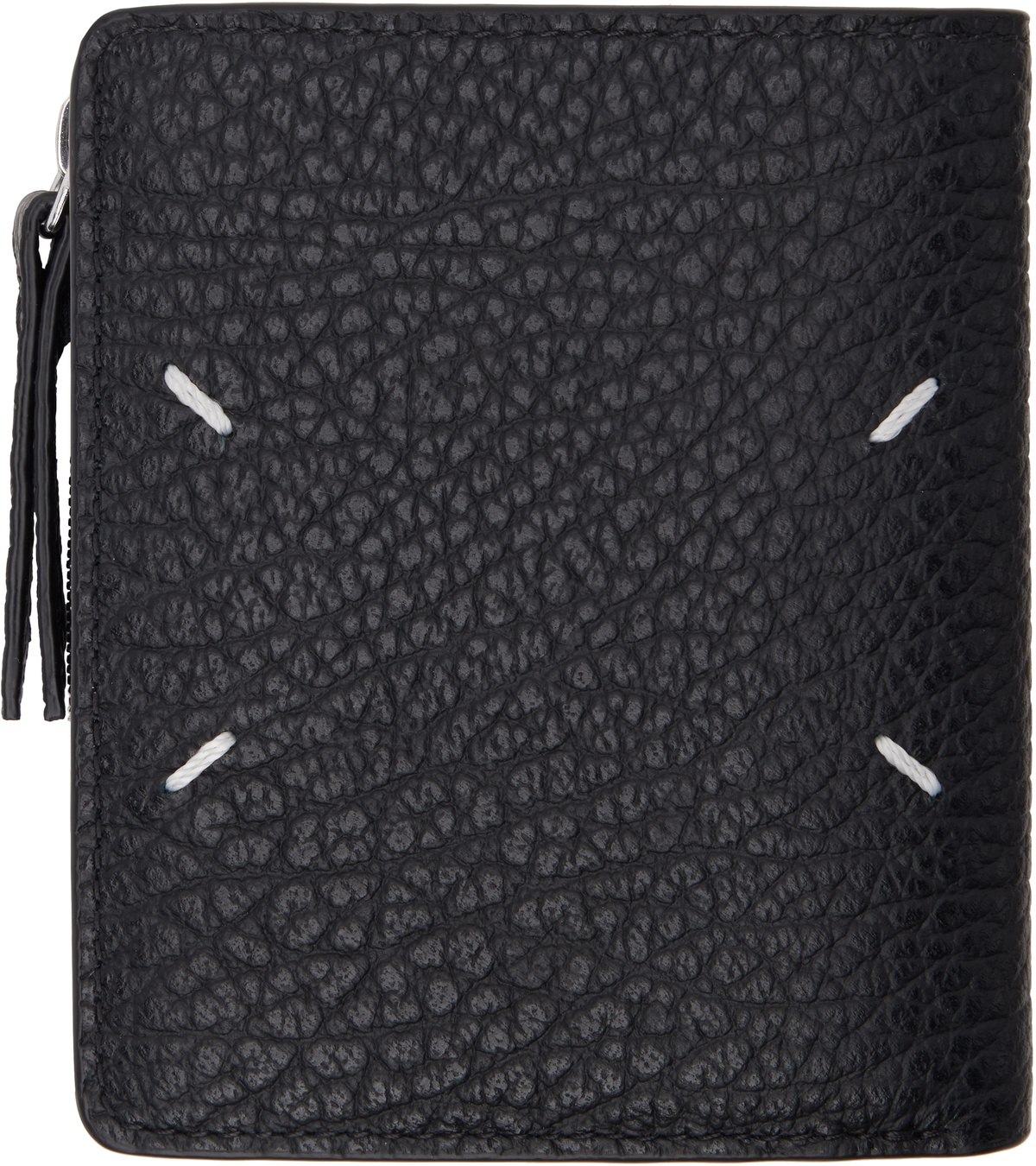 Maison Margiela Black Leather Flap Wallet Maison Margiela