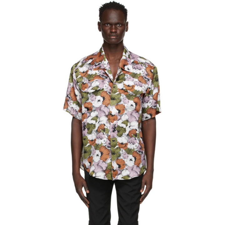Photo: Situationist Multicolor Silk Floral Short Sleeve Shirt