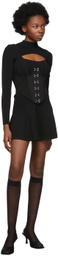 Dion Lee Black Bonded Cotton Under Corset
