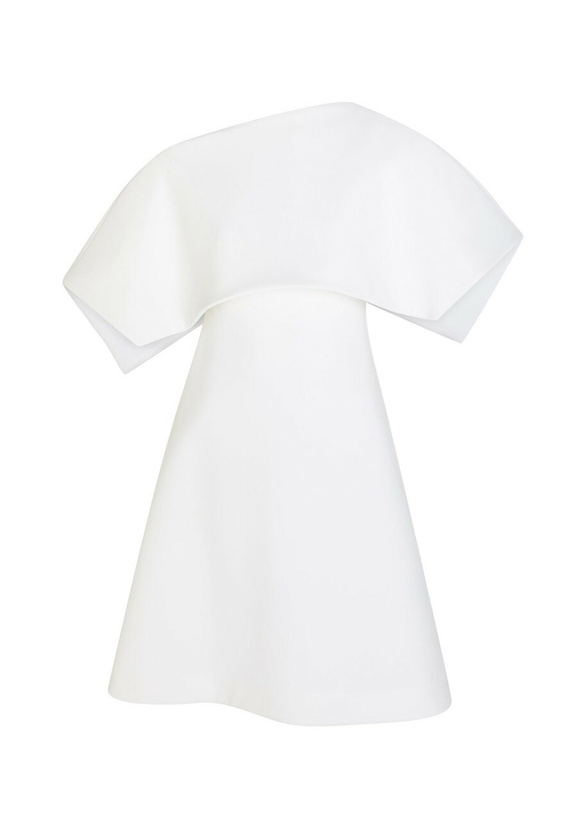 Photo: A.W.A.K.E Mode Cape-effect Crepe Mini Dress White
