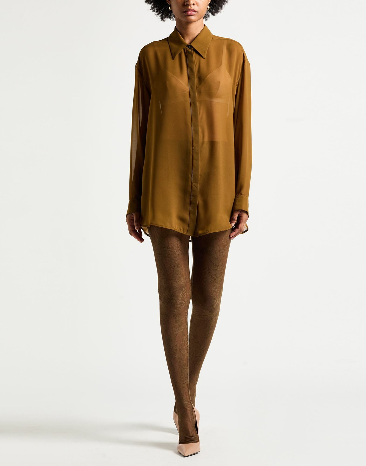 Erika Cavallini Womens Shirt Khaki