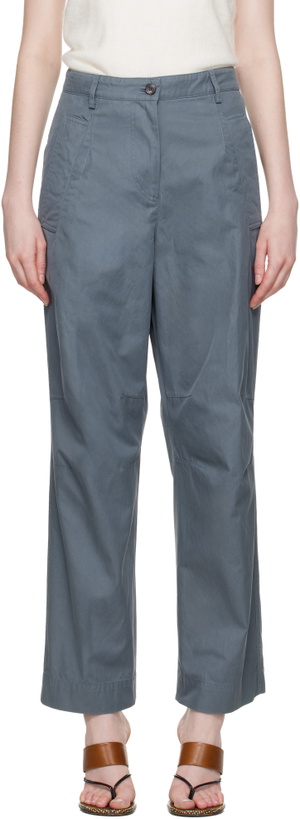 Photo: Dries Van Noten Blue Cotton Trousers