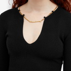 Alexander Wang Women's V-Neck Logo Necklace Top in Black