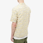 Universal Works Men's Takihyo Print Road Shirt in Yellow