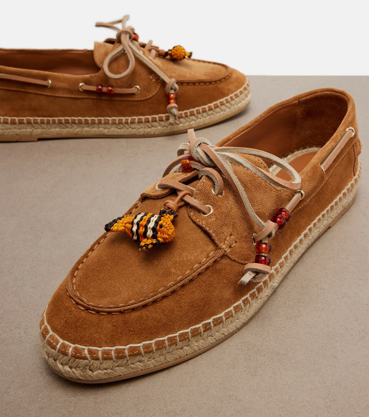 Aquazzura Seafarer beaded suede espadrilles