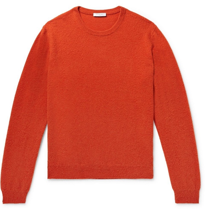 Photo: Boglioli - Brushed Wool and Cashmere-Blend Sweater - Men - Tomato red