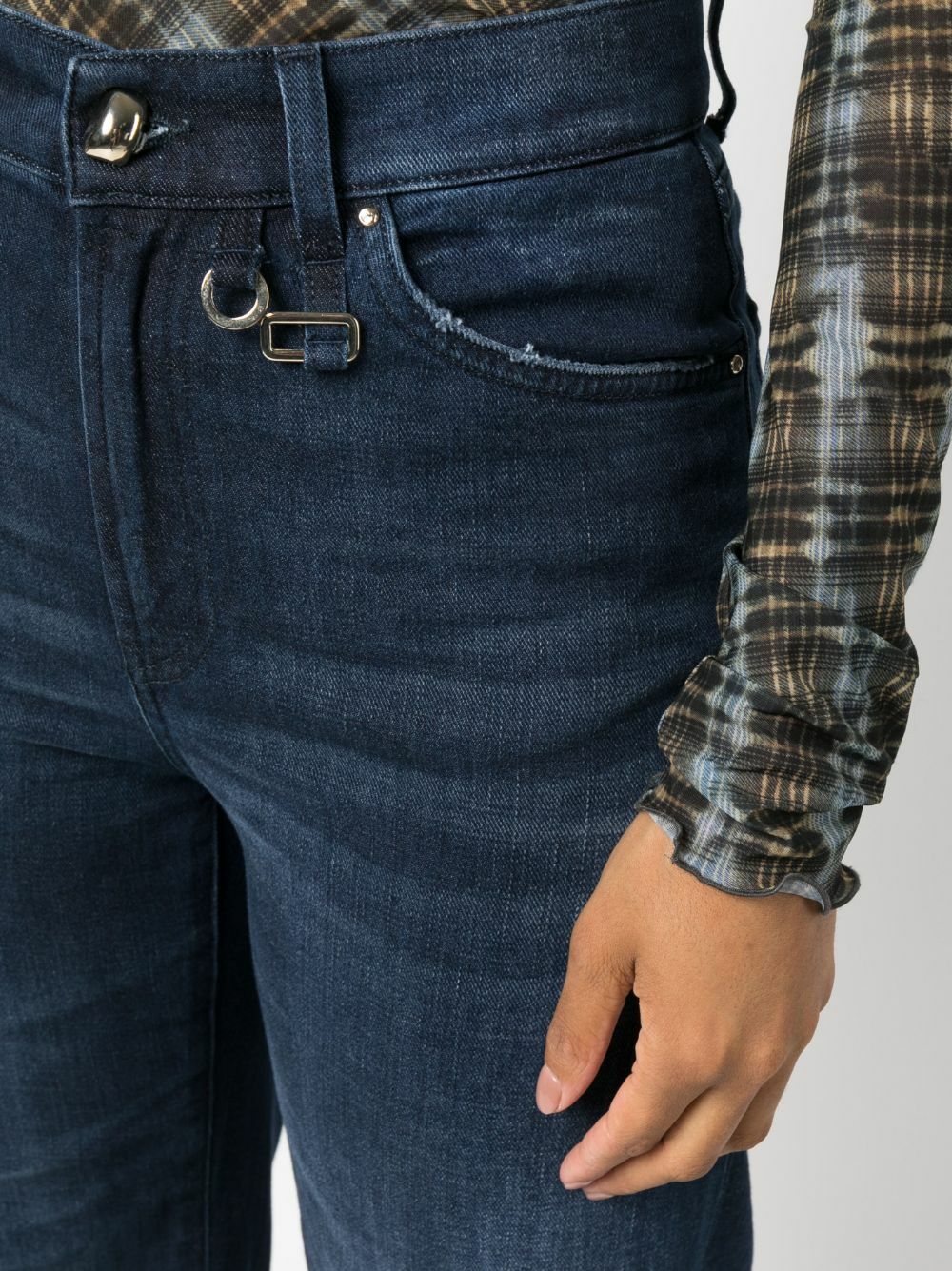 デニム・ジーパン DONDUP FW24 AMBER - Wide-leg jeans (DP619CS0179YIB6 005) Amber wide-leg stretch denim jeans for women, blue | Dondup