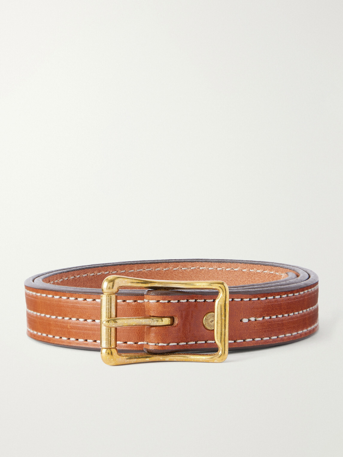 Yuketen - 2.5cm Leather Belt - Brown