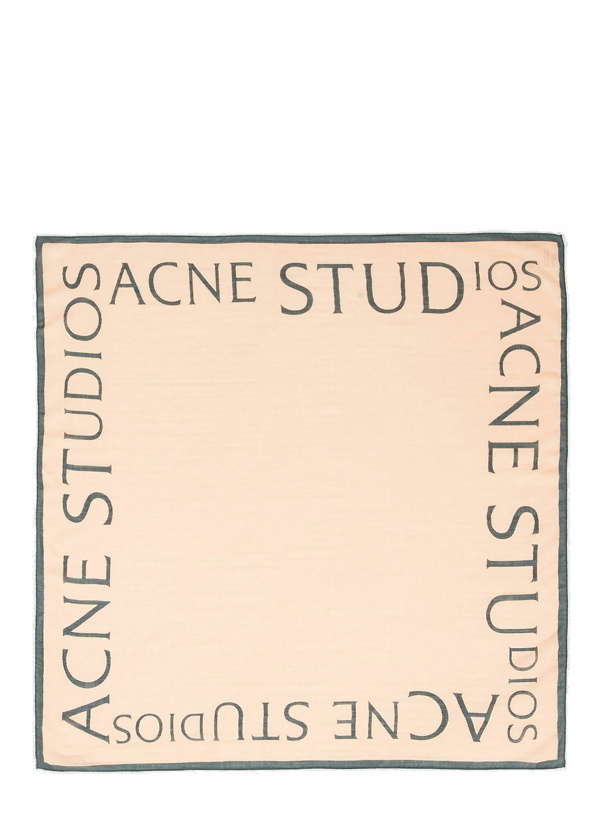 Photo: Acne Studios - Logo Wool Square Scarf in Pink