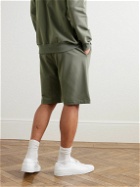 Hanro - Natural Living Straight-Leg Stretch Organic Cotton-Jersey Drawstring Shorts - Green