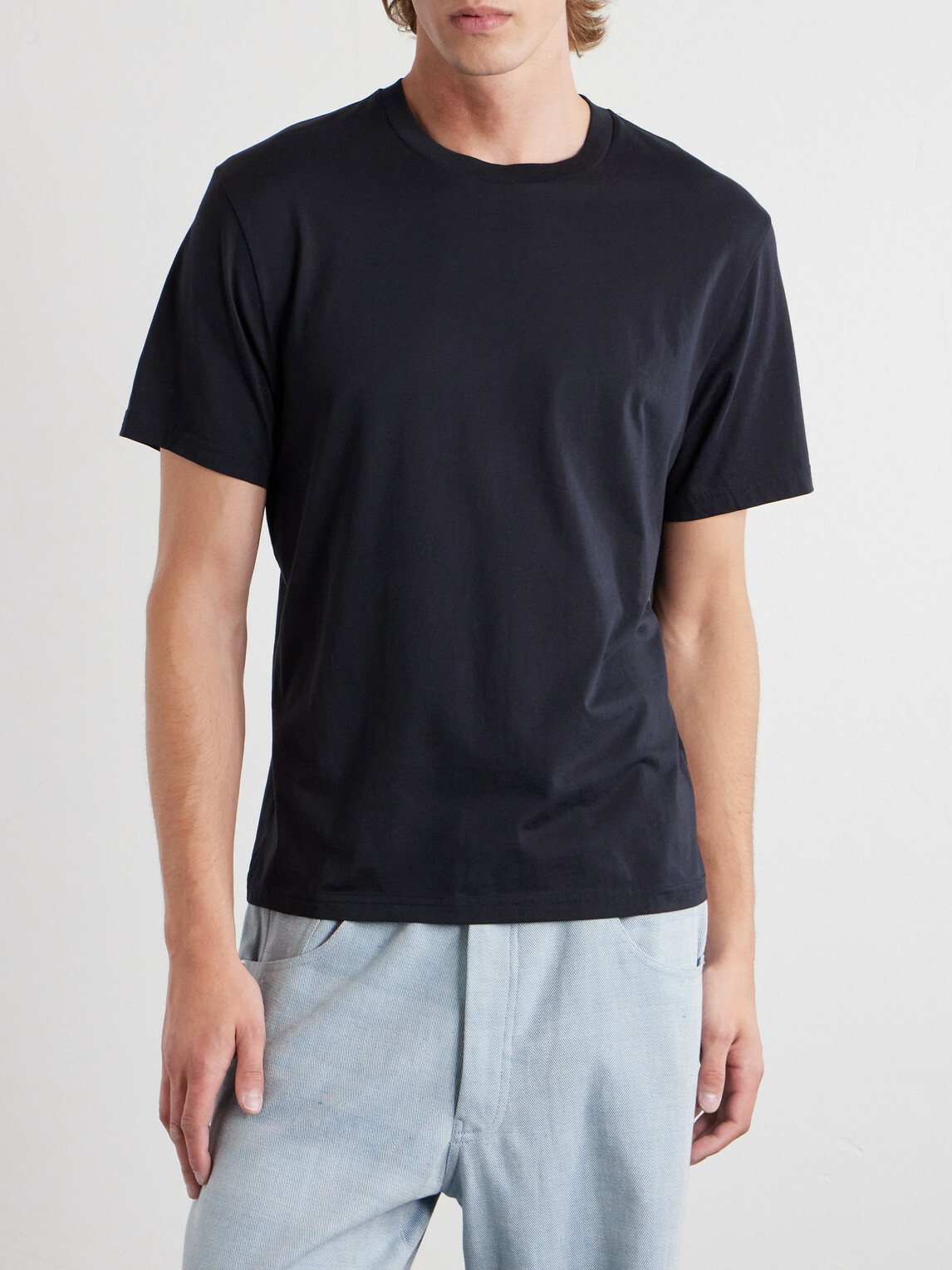 FRAME - Supima Cotton-Jersey T-Shirt - Black
