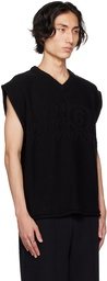 MM6 Maison Margiela Black Jacquard Vest