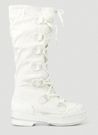 Tall Combat Boots in White