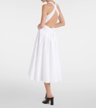 Alaïa Open-back cotton poplin midi dress