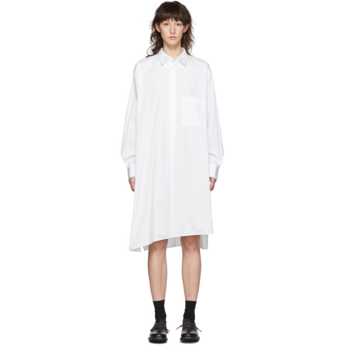 Ys White S-RT Flow Flare Shirt Dress Ys