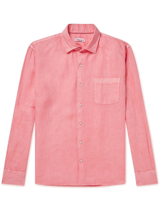 Photo: Peter Millar - Garment-Dyed Linen Shirt - Pink