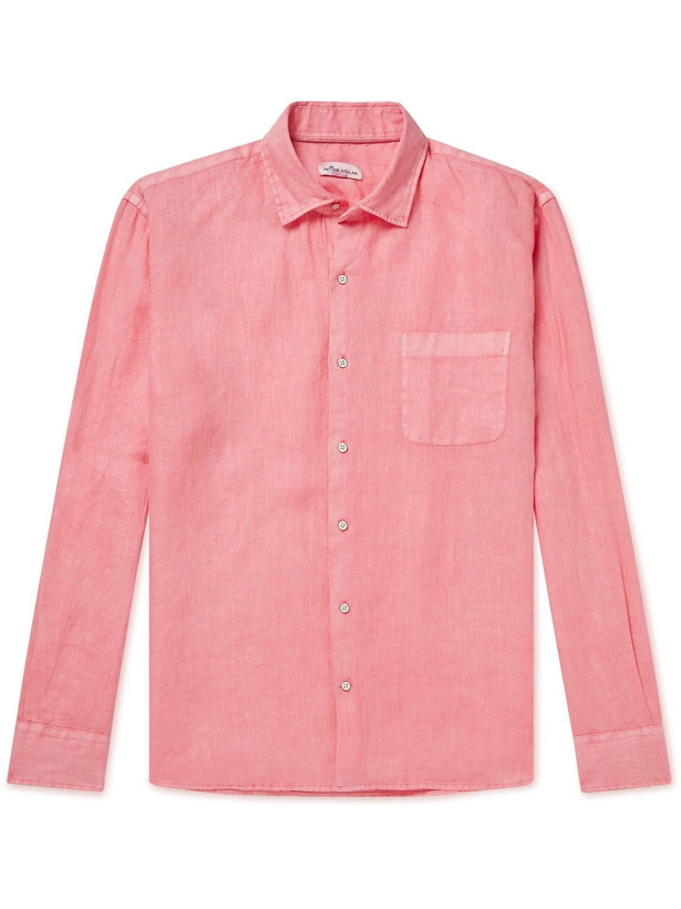 Photo: Peter Millar - Garment-Dyed Linen Shirt - Pink