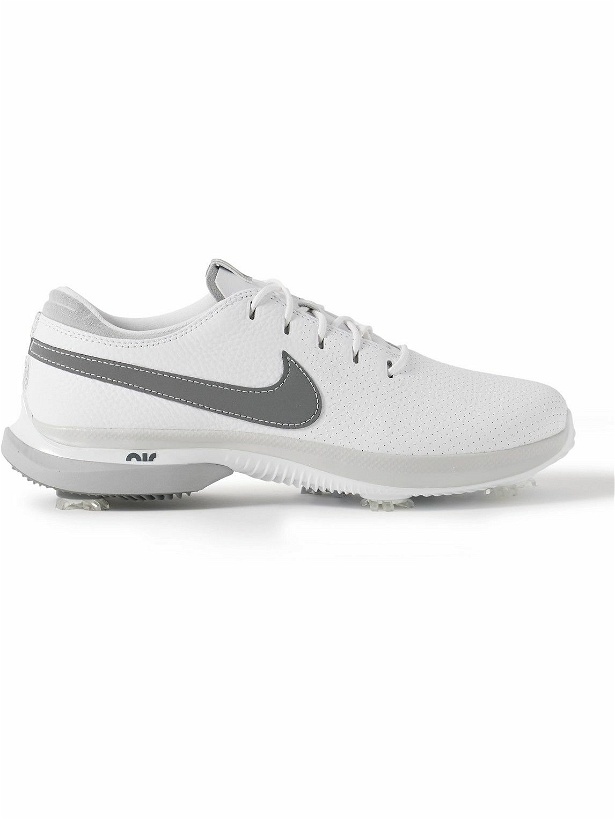 Photo: Nike Golf - Air Zoom Victory Tour 3 Suede and Nubuck-Trimmed Full-Grain Leather Golf Sneakers - White