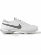 Nike Golf - Air Zoom Victory Tour 3 Suede and Nubuck-Trimmed Full-Grain Leather Golf Sneakers - White