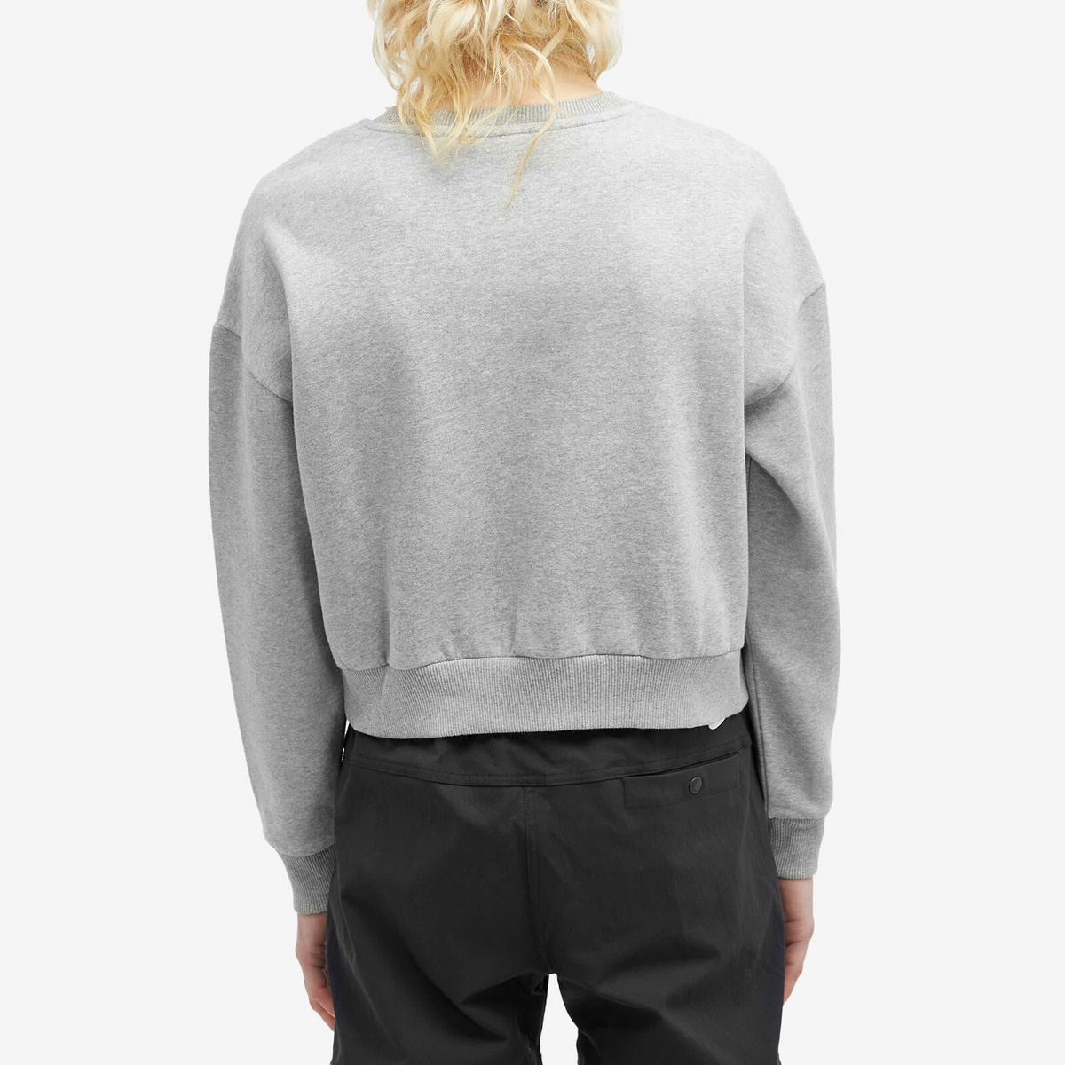 Napapijri Women's Box Cropped Sweat in Med Grey Mel