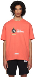 AAPE by A Bathing Ape Pink Printed T-Shirt