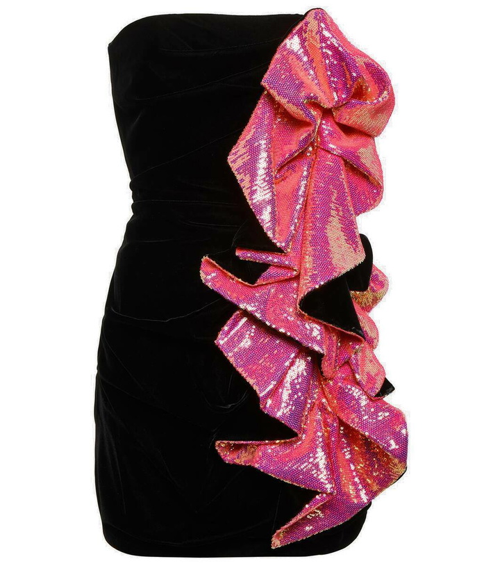 Photo: Alexandre Vauthier Strapless embellished minidress