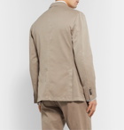 Boglioli - Beige K-Jacket Slim-Fit Unstructured Micro-Herringbone Cotton-Blend Suit Jacket - Neutrals