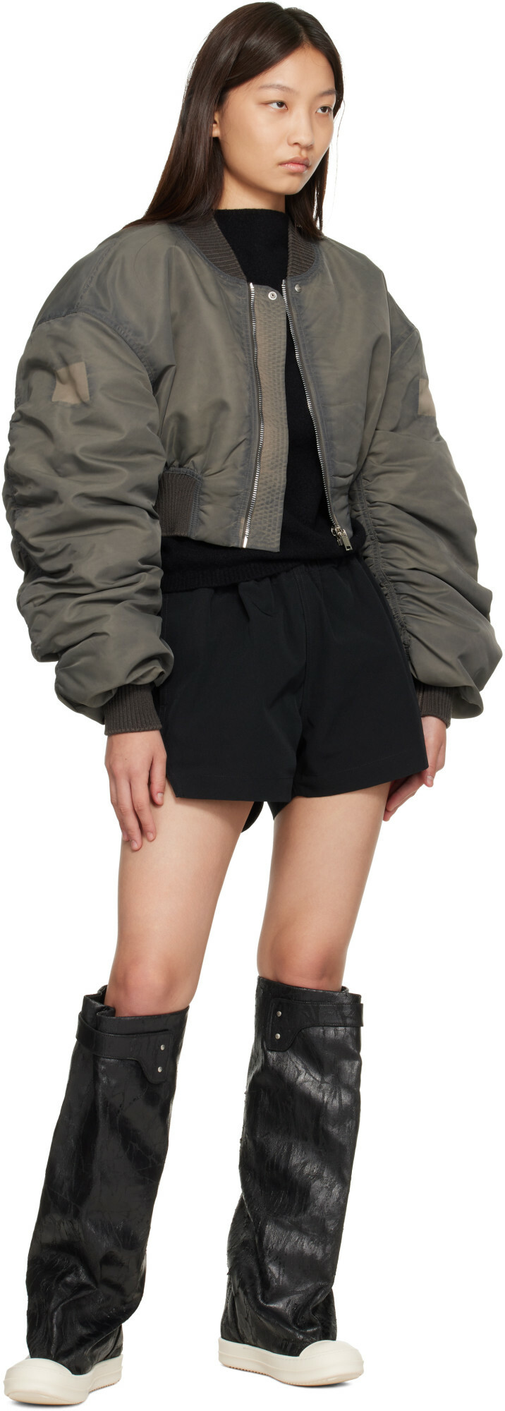 Rick Owens DRKSHDW Black Tower Elephant Tall Boots
