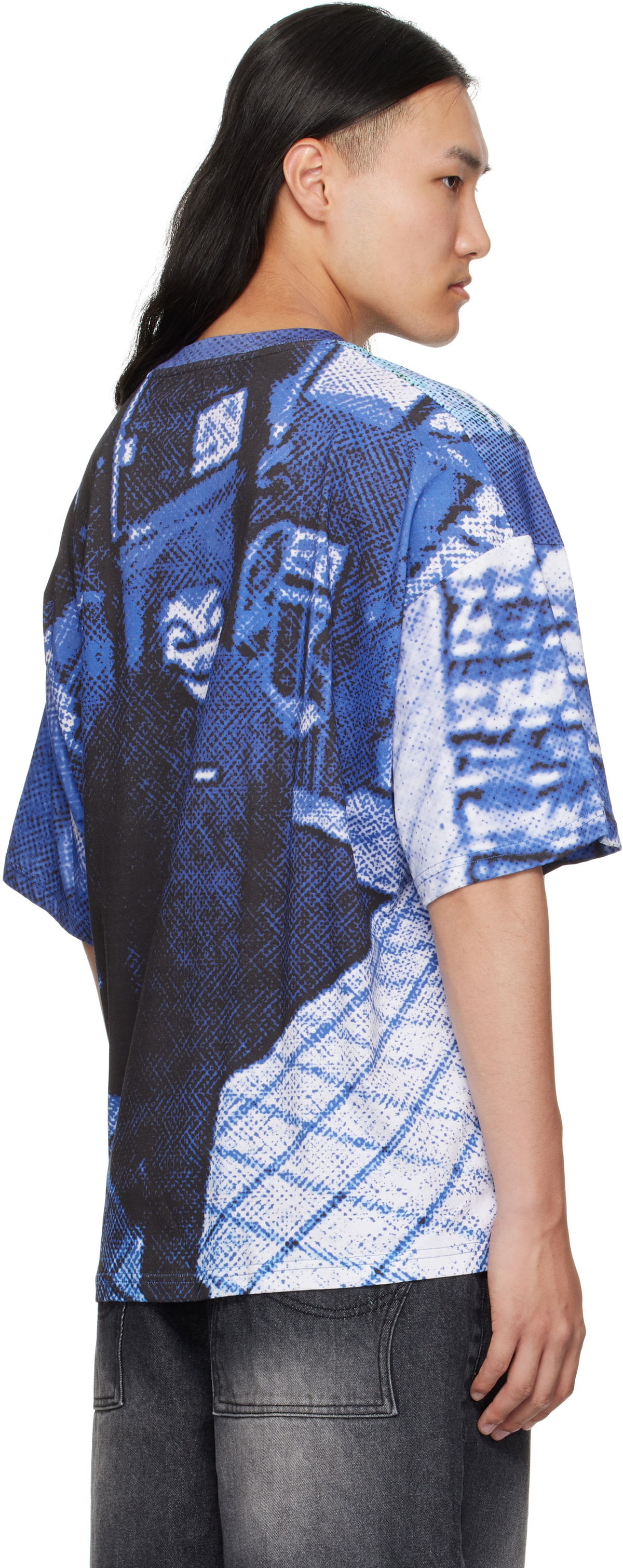 Gerrit Jacob Blue Printed T-shirt